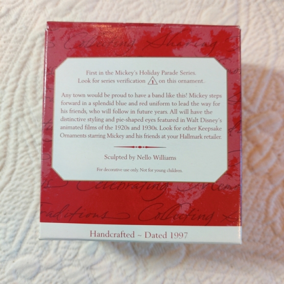 HALLMARK Keepsake 1997 BANDLEADER MICKEY MOUSE Disney CHRISTMAS ORNAMENT Vtg - Picture 2 of 7